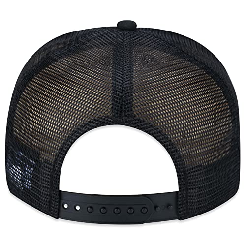 Bone New Era 9FORTY A-Frame Trucker Snapback MLB New York Yankees Aba Curva Preto Aba Curva Snapback