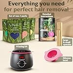 Wax kit for Hair Removal, Wax Pot for Hair Removal for Face, Body, Leg, Bikini, Brazilian Wax, Waxing Kit for Women & Men (32 Accessories) - Image 2