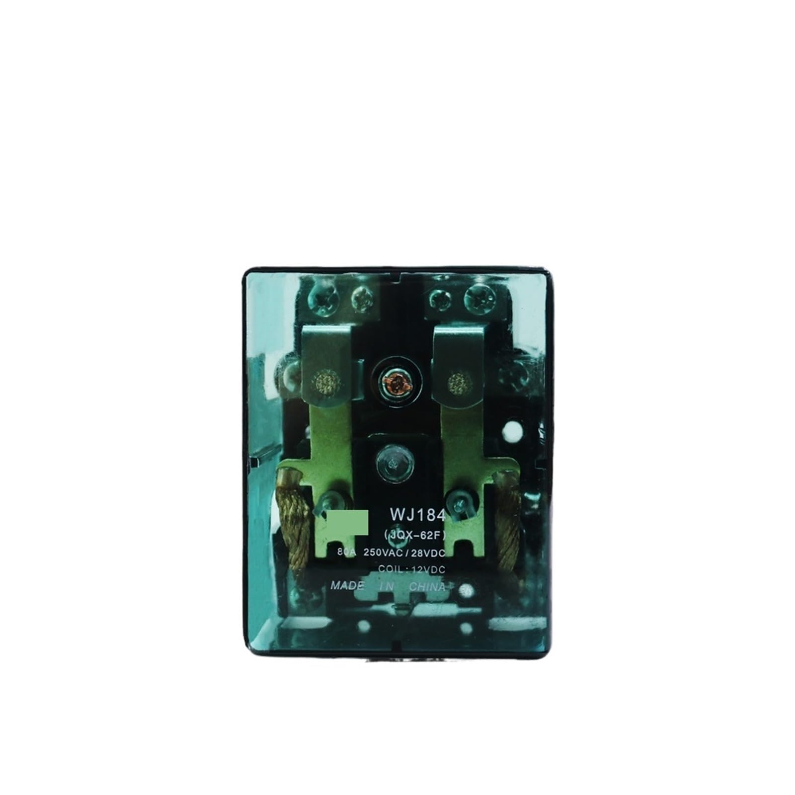 BALYDLUL Relay WJ184 JQX-62F Two-phase 80A 220VAC Silver Alloy Contact Relay 12V 24VDC Electronmagnetic Relay(Normal Open,110VAC)