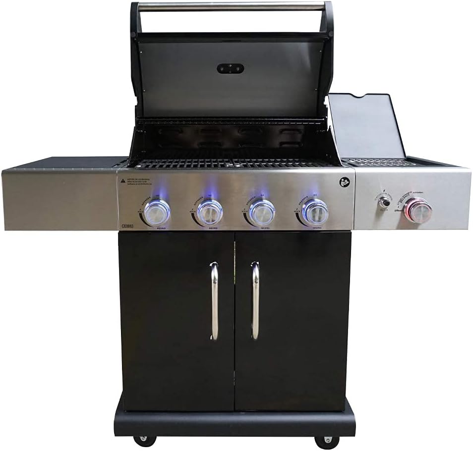 Vaiko - Barbecue a Gas, 4 bruciatori in Acciaio Inox + bruciatore a infrarossi in Ceramica, 800 °C Vaiko - Barbecue a Gas, 4 bruciatori in Acciaio Inox + bruciatore a infrarossi in Ceramica, 800 °C