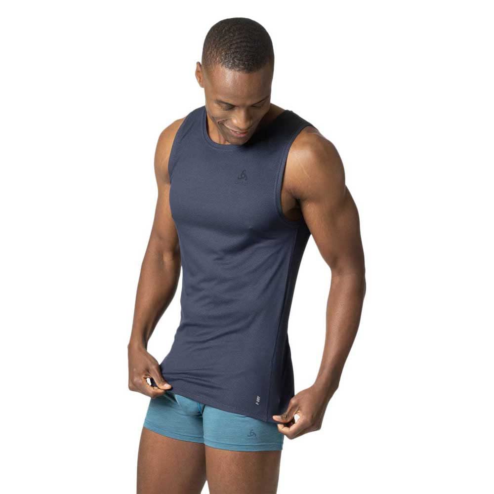 Odlo Unterhemd Herren Kurzarm Active F-Dry Light I Funktionsshirt I Funktionsunterwäsche I Singlet Sportunterhemd I Herren