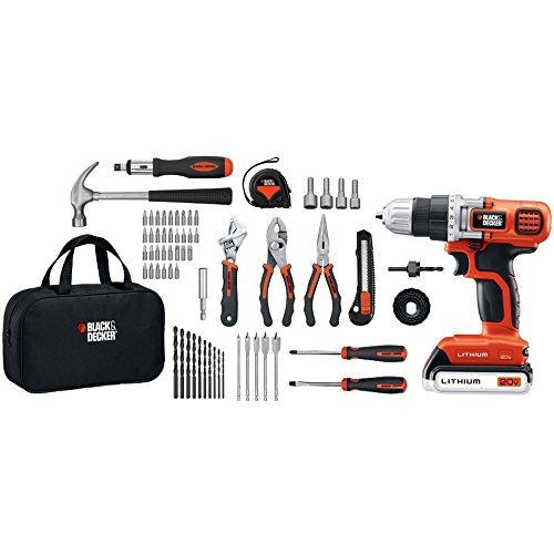 Black+Decker LDX120PK 20-volt Max Lithium Drill/driver & 68-piece Project Kit, 1 Each