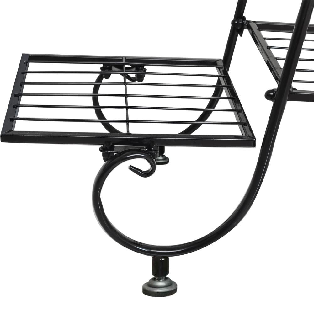 ROYAL SMEELA Soporte para Plantas de Hierro, Estantería para Macetas con 6Niveles Estantería Decorativa de Flores para Exterior Interior Jardín Puesto de Plantas Puesto de Flores