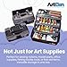 ArtBin 3-Tray Art Supply Box Versatile Organizer for Brushes, Paints, Stamps, and More - Durable Hard Plastic, Secure Closure, Portable with Top Trays and Dividers