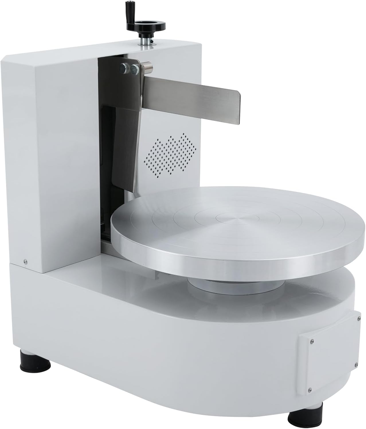 Cake Decorating Coating Machine, 4-12inch Cake Cream Spreading Coating Edge Smoothing Machine, 80W Cake Cream Smooth Coating Decoration Machine, for Bakeries, Dessert Stores, Food Stores (White)