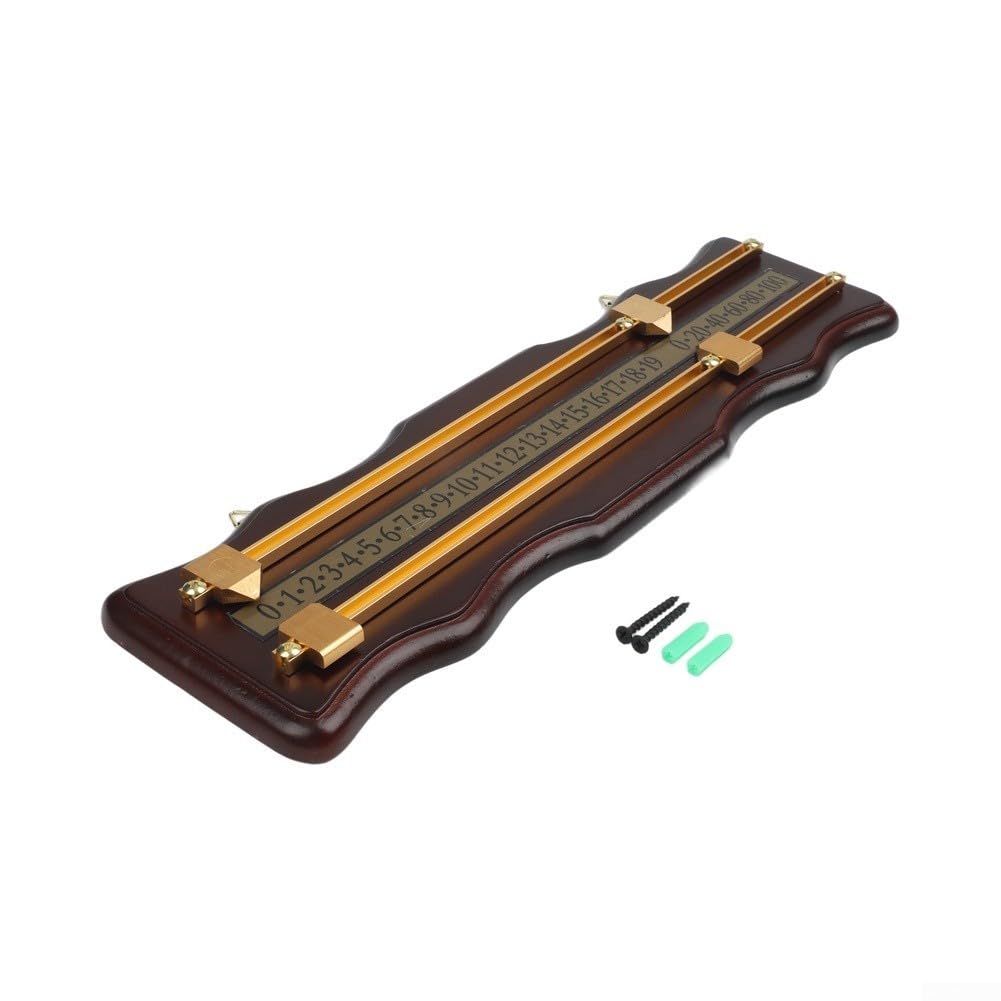 Marcador de Billar Doble Vía MDF 43cm Deslizante(Dark Red)