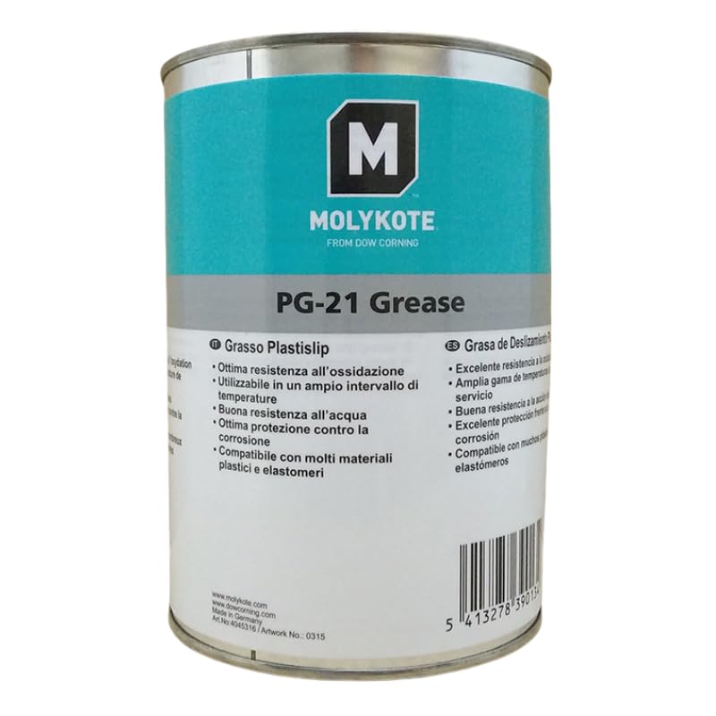 MOLYKOTE PG-21 - Grasa lubricante excepcional a la oxidación y a la corrosión, amplio rango de temperatura, alta resistencia al agua, excelente compatibilidad con plásticos y goma
