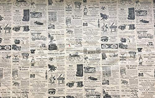Old Newsprint Tissue Paper - With Vintage Designs For Gift Wrapping 24 Decorative Sheets 20" X 30" (Newspaper) #TOP5