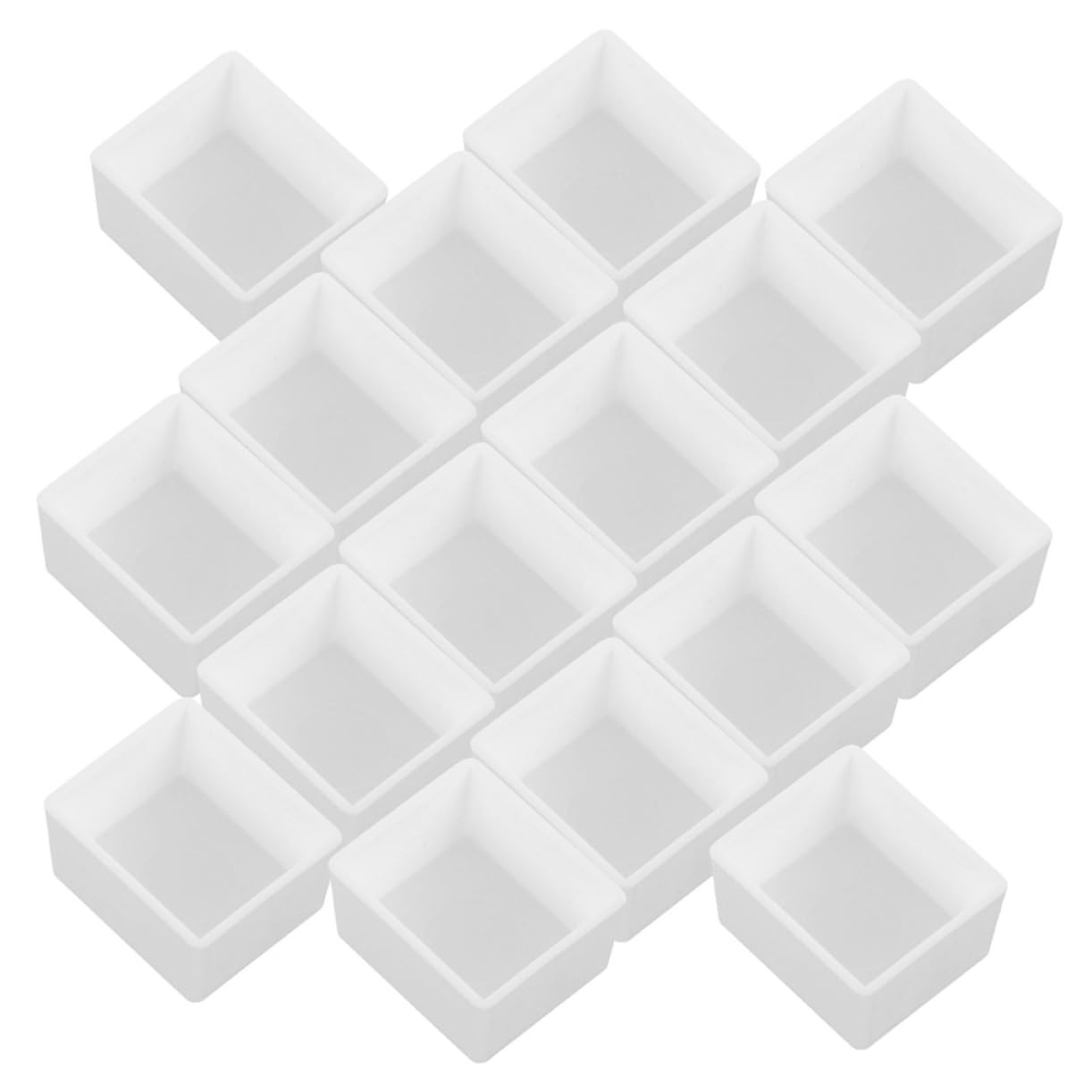 VILLCASE 5 Ensembles Grille Aquarelle Palette Aquarelle Palettes Peinture À l'huile Peinture À L'aérographe Casseroles D'aquarelle Vides Blanche Plastique 75 Pièces * 5