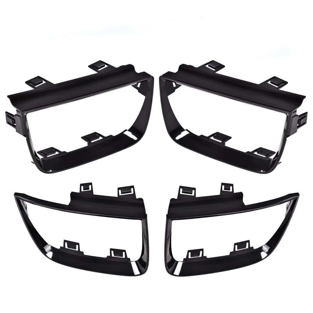 G-PLUS Tail Light Bezel Covers Kit Compatible with 2010-2013 Chevy Camaro LT LS SS,Glossy Black Set of 4