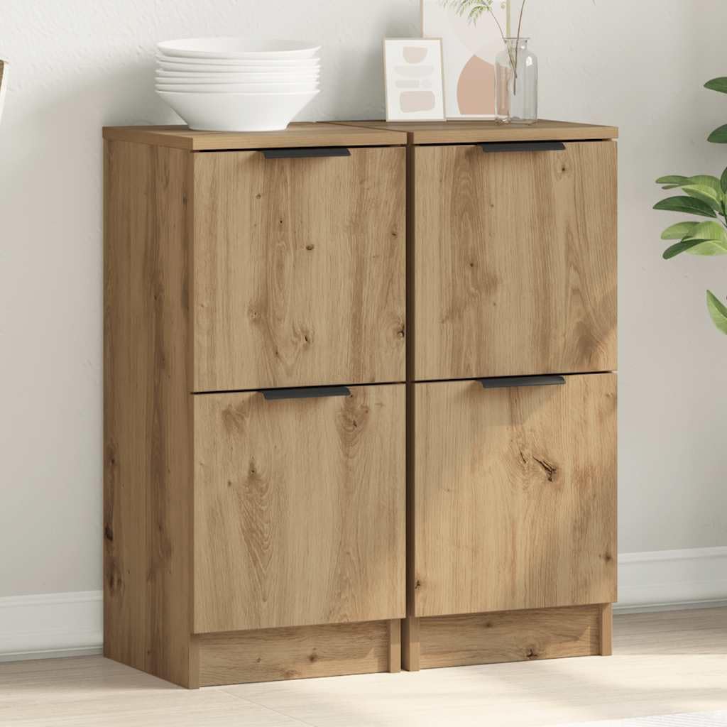 Set di 2 credenze in rovere Artisan, 30 x 30 x 70 cm