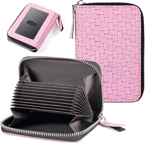 Image of Credit Card Wallet, RFID Card Case Wallet, Zipper Card Cases Holder for Men Women, RFID Blocking, KeyChain Wallet, Compact Size Card Organizer Case for Women