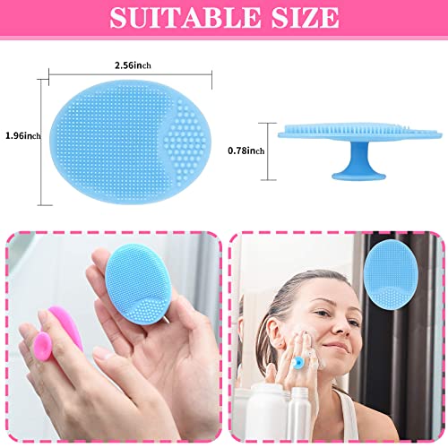 15 Pack Face Scrubber Soft Silicone Facial Cleansing Brush - Manual Facial Cleansing Brush Handheld Mat Scrub Massage Exfoliator Blackhead Removing Exfoliating Deep Cleaning Scrub #TOP1