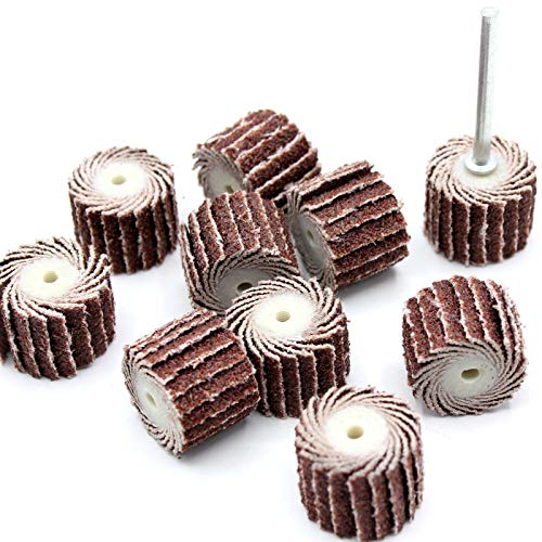 Lot de 10 plateaux à lamelles 17 x 15 mm Grain 180 pour ponceuse Dremel Proxxon Accessoires Outil multifonction