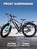 HAOQI Leopard Electric Bike for Adults, 750W Brushless Motor Mountain Bike,26" x 4.0 Fat Tire Ebike, 48V 16AH Removable Battery, 28MPH Electric Bicycle,7 Speed #4