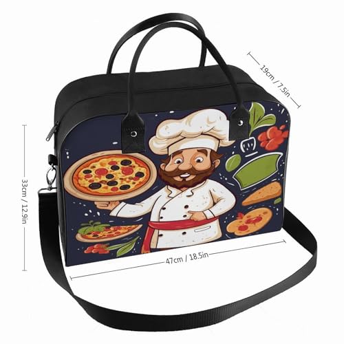 Bolsa Chef Pizza Tote con cremallera y correa ajustable miniatura 2