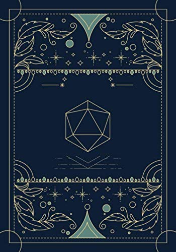 RPG Journal: Mixed paper: Ruled, graph, hex: For role playing gamers: Notes, tracking, mapping, terrain plans: Navy blue dice deco cover design