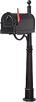 Vista 3 de Special Lite - Buzón Savannah con poste Ashland - Buzón negro con poste de aluminio - SCS-1014_SPK-600-BLK