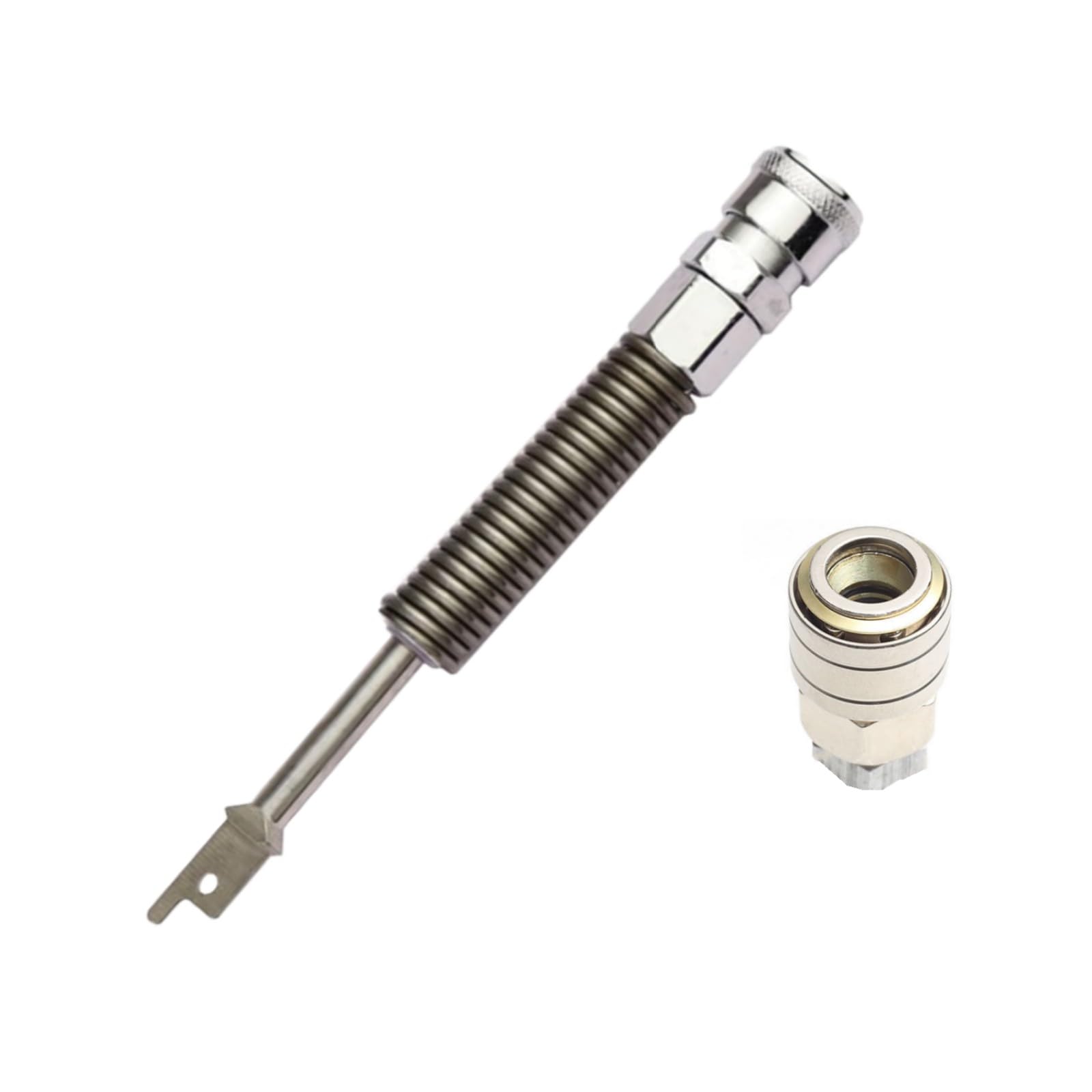 1x Bendable Vac-u-Lock Extension Reciprocating Saw Machine Adapter Attachments with Quick Connector, Silver