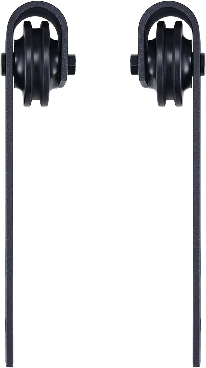 6.6FT Black Sliding Barn Door Hardware Kit with Handle, Pre-Drilled Ready to Assemble, Waterproof PVC Coating, Furniture Slider