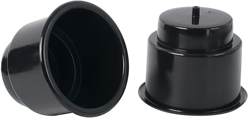 Miniatura 9 de NovelBee Soporte de plástico empotrado para bebidas con drenaje para barco, camión, automóvil, cámper, caravana, (negro, 10 unidades)
