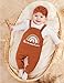 Gaupafmb Baby Clothes for Girls Brown Ruffle Rainbow&Hi I Am New Here Baby Girl Jumpsuit 4Pcs Preemie Clothes for Baby Girls