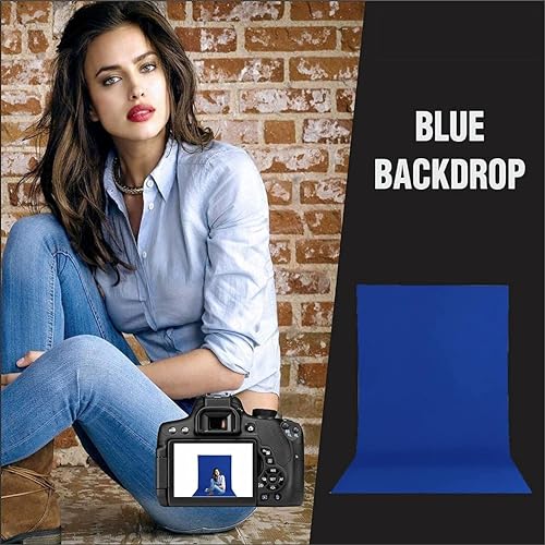 Image of HomeArt 8x9 Feet Navy Blue Backdrop for Decoration, Photography, Chroma Key Virtual Background Sheet for Photography Zoom Meeting, Cloth Curtain for Video Studio Streaming Gaming Photoshoot