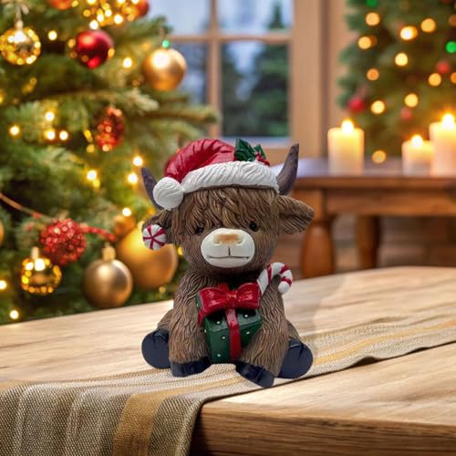 Figurine animale pour décoration rustique de salon de Noël - 6