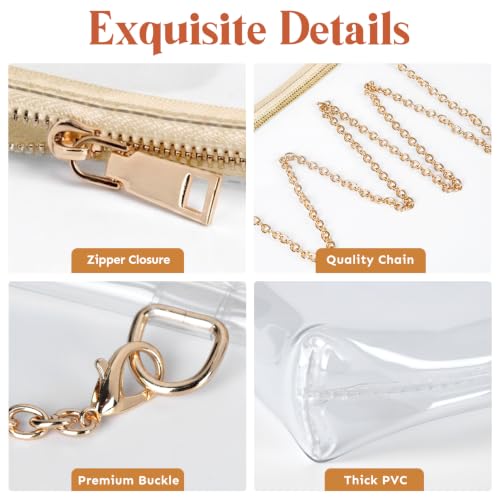 Image of Lorbro Clear Purse for Women, Stadium Approved Crossbody Bag for Concert