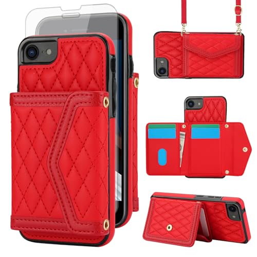 Protection écran verre trempé iPhone 8 Plus coque portefeuille pour éviter les rayures