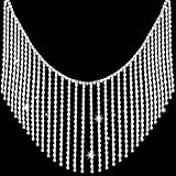 Coucoland 1 Yard Rhinestone Fringe Trim Tassel Chain Belt Ribbon for Sewing Crafts Clothing...