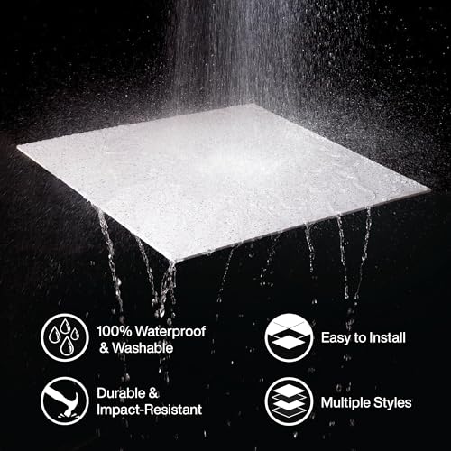 image for Genesis 2ft x 2ft White Drifts Ceiling Tiles - Easy Drop-in Installati