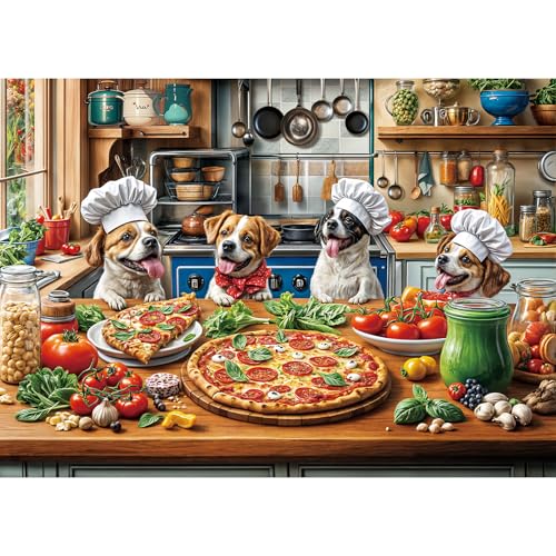 Puzzles de 1000 pièces pour adultes – Puzzle de 1000 pièces – Jeu stimulant pour l'ensemble pour les femmes, cadeaux pour hommes, puzzle Thème : repas de pizza pour chiens Puzzles de 1000 pièces pour adultes – Puzzle de 1000 pièces – Jeu stimulant pour l'ensemble pour les femmes, cadeaux pour hommes, puzzle Thème : repas de pizza pour chiens