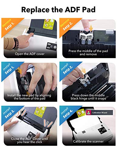 Plustek Separation Pad And Pickup Roller Assembly Kit 27-K58-0221A120,Include 27-K58-0201A110 X1 + 27-K58-0225A110 X1, For Smartoffice Ps30D #TOP5