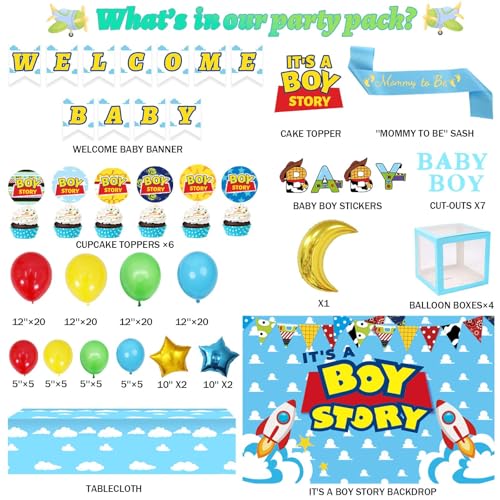 Party Inspo CARTOON TOY BABY SHOWER DECORATIONS It’S A Boy Toy Themed Story Decorations thumb #1