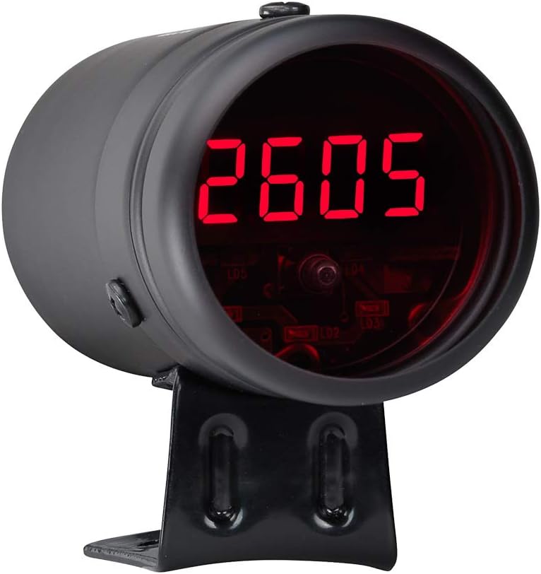 GlowShift Digital Tachometer & Shift Light Black Housing