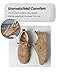 Dbeck Women's Fashion Casual Walking Shoes Retro Leather Lightweight Outdoor Sports Sneakers for Hiking Trailing, Khaki, 8