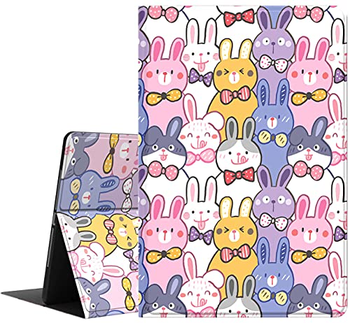 iPad Mini 5 Case 2019, iPad Mini 4 Case, USTY Ultra Thin Lightweight Folio Stand Premium PU Leather Case with Smart Auto Wake/Sleep Soft Back Protective Cover for iPad Mini 1 2 3 4 5 - Cute Rabbit