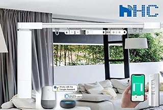 HC DIY 6-Meter Remote Control Electric Curtain Tracks, Motorized Curtain Rods, Electric Curtain, Remote Control Automatic Electric Curtain Rod Rails for Home Automation (600cm (237 inch))