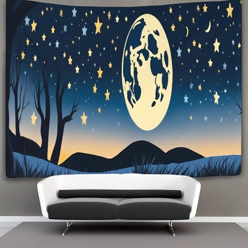 Tapisserie starry sky 3d effet pour masquer un mur vide sans peindre - 3