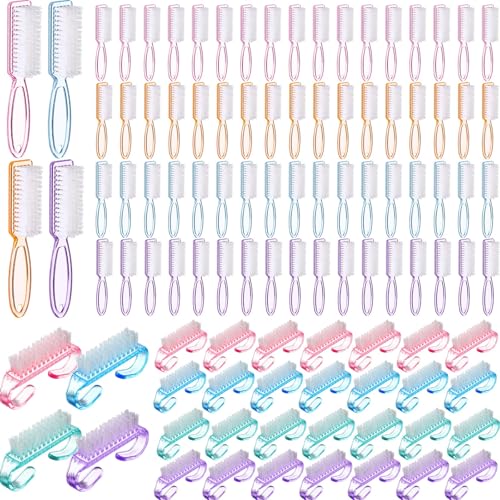 Image of Patelai Nail Brushes for Cleaning Handle Grip Nail Brush Bulk Colorful Scrubber Fingernail Hand Toes Cleaning Brushes Pedicure Scrubbing Tool for Men and Women, Multicolor(100 Pcs)