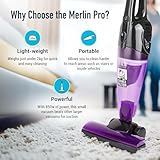 Merlin 2-in-1 Pro Vacuum Cleaner (Purple) | Corded, 850W Powerful Suction, Multiple Attachments | Lightweight Upright & Handheld Hoover for Carpet, Hard Floors, Pet Hairs & Cars - Image 3