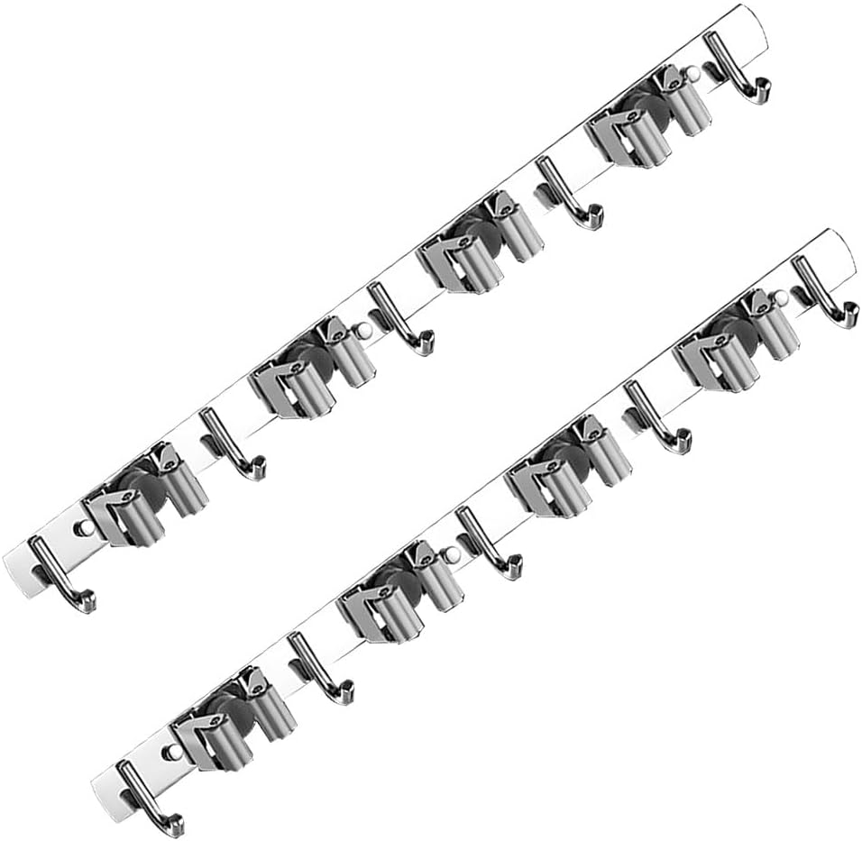 GardenPal Broom Holder Wall Mount Broom Organizer Storage