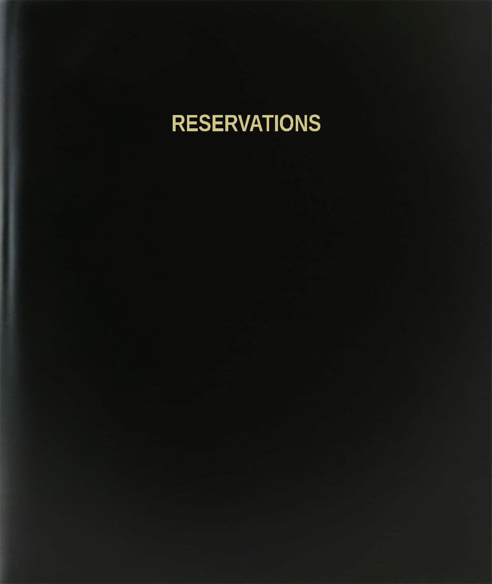 BookFactory Reservations Log Book/Journal/Logbook - 120 Page, 8.5x11, Black Hardbound (XLog-120-7CS-A-L-Black(Reservations Log Book))