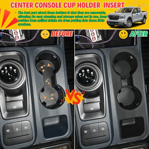 Insertos de silicona para porta vasos Ford Maverick 2022-2025 miniatura 3