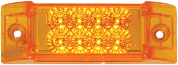 GG Grand General 77660 Amber Rectangular Spyder 8-LED Marker and Clearance Sealed Light
