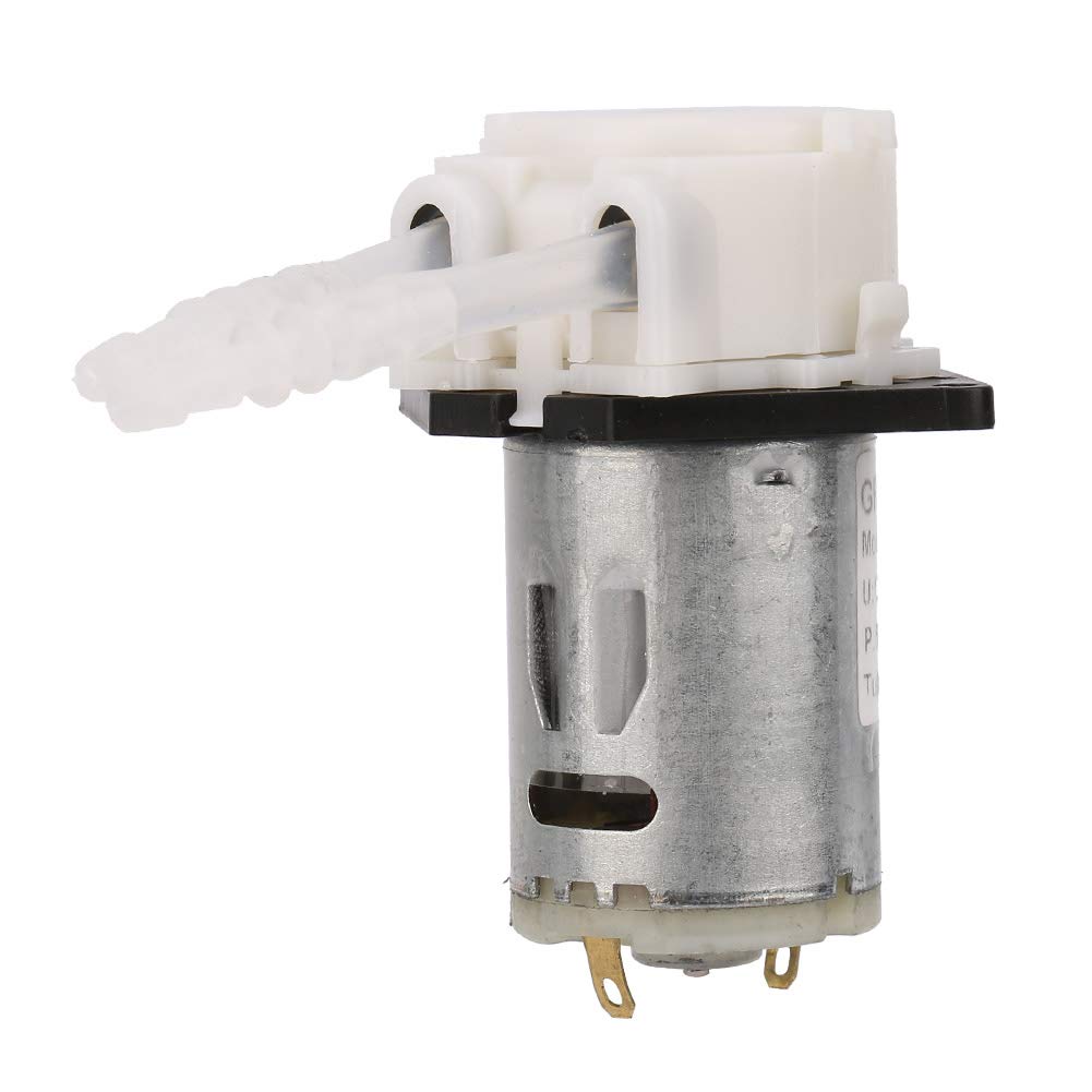 12V 3 * 5 Dosing Pump, DIY Peristaltic Tube Head Peristaltic Dosing Head For Aquarium Lab Chemical Analysis(White)