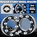 Readair 6x139.7mm to 6x135mm Wheel Adapters 1.5 inch, Lug Centric Wheel Adapters (Changes Bolt Pattern) with M14x1.5 Studs 108mm Hub Bore,4Pcs Adapters fit for Silverado 1500, 1500, Sierra 1500, Tahoe