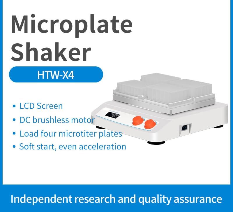 Orbital Microplate Shaker Microtiter Plate Oscillator High-Speed Oscillator Shaking Instrument Vibration Device with Speed Range 100 to 1600rpm Amplitude 3mm