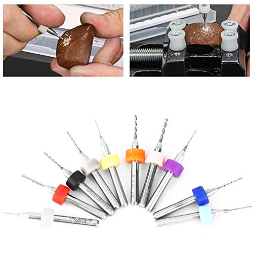 10Pcs/Set 0.3-1.2Mm Print Circuit Board Drill Bits Carbide Micro Drill Bits Set Pcb Cnc Rotary Drilling Tool For Print Circuit Board Stone #TOP1